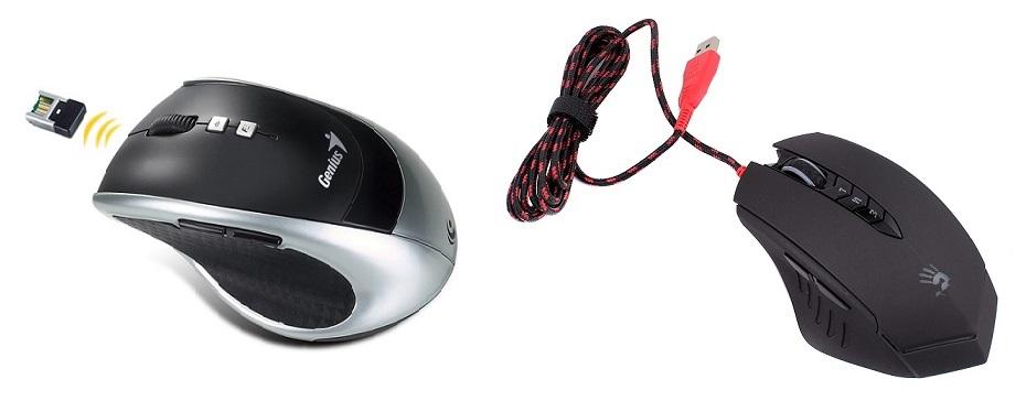 Type de connexion de souris d'ordinateur