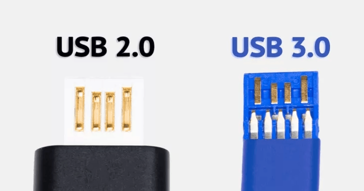 Connecteurs de clé USB 2.0 et 3.0