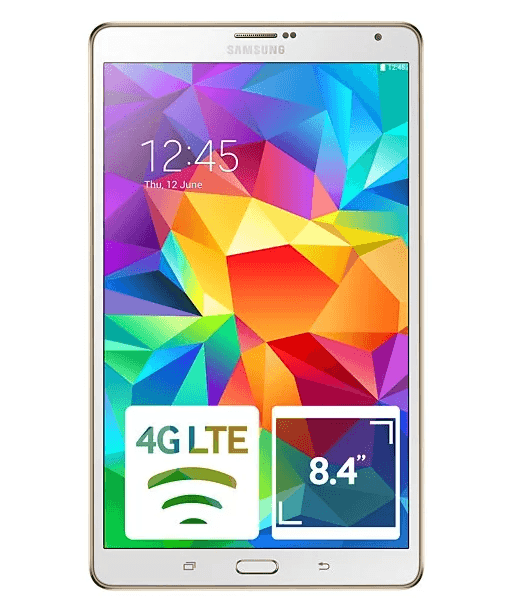 Tablette Samsung avec un bon appareil photo Samsung Galaxy Tab S 8.4 SM-T705 16GB