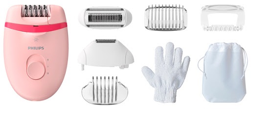 Épilateurs bon marché pour le corps, les jambes et la zone du bikini Philips BRE285 Satinelle Essential